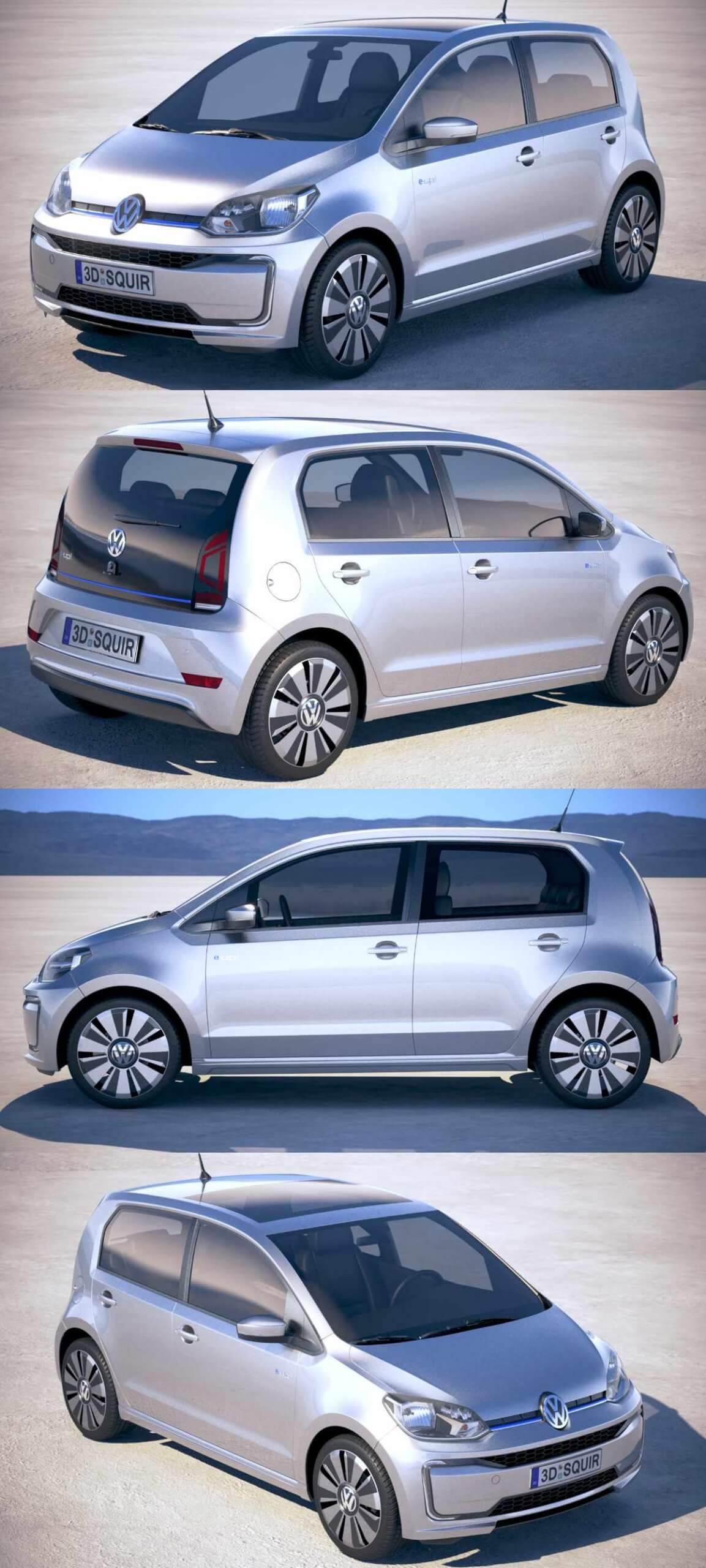 2019款大众Volkswagen E-UP汽车3D模型（OBJ,FBX,MAX）