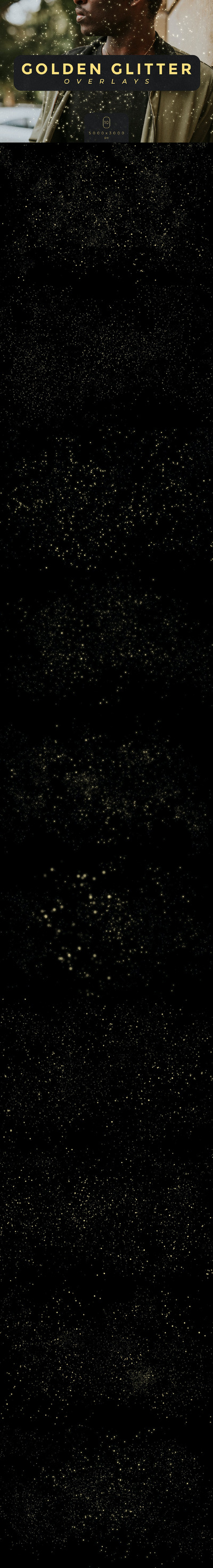 金色闪光叠加 (PNG)