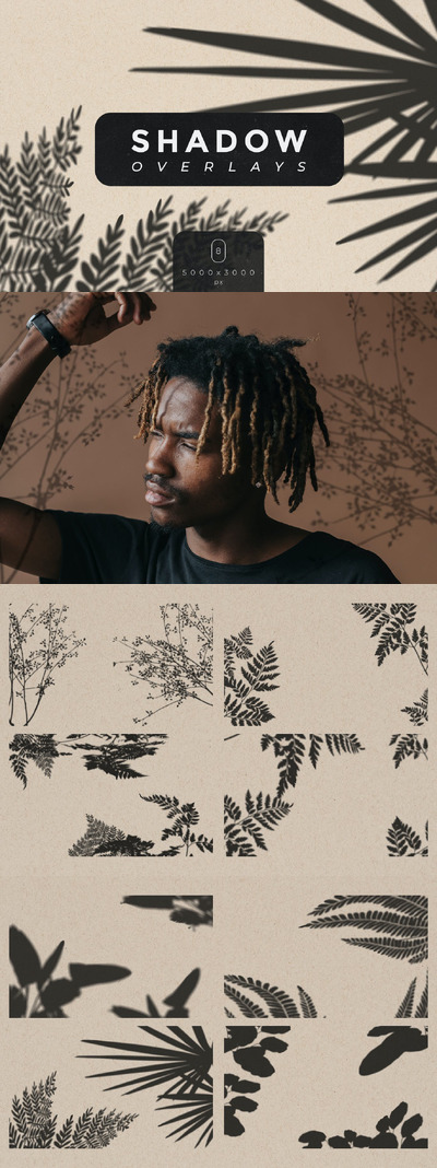 植物阴影叠加 Vol.1 (PNG)