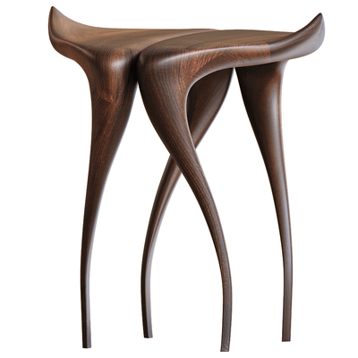 西班牙Agrippa Viperus蟒蛇胡桃木边桌3D模型（OBJ,FBX,MAX）