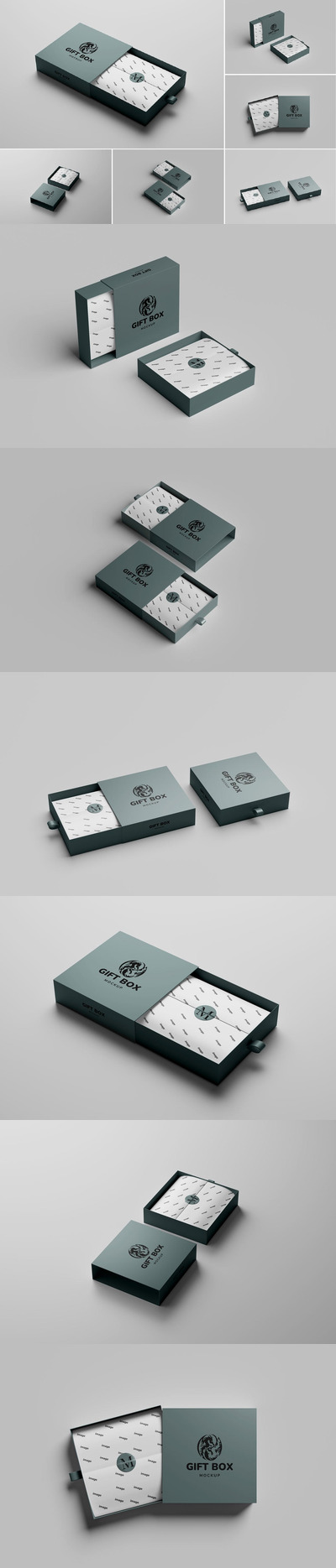 礼品盒样机 (PSD,PDF)