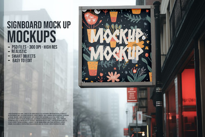 招牌街道样机 (PSD)