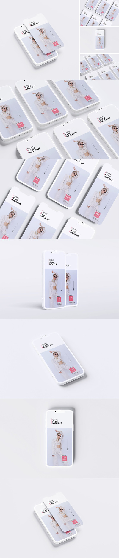 iPhone 13 粘土样机 (PSD,PDF)