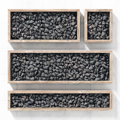 木框中的石块 石头3D模型（OBJ,FBX,MAX）