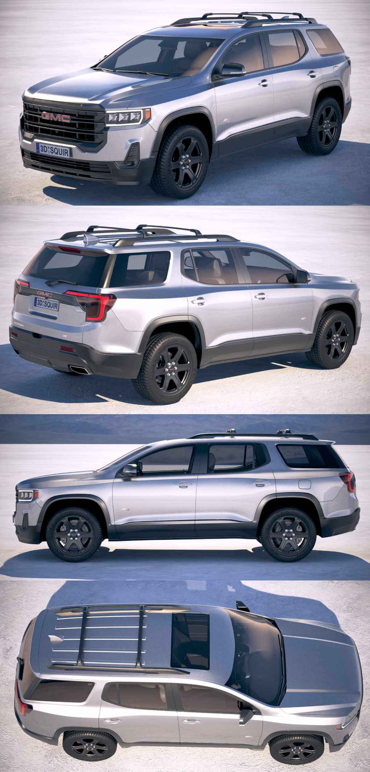 2020 GMC Acadia SUV汽车3D模型（OBJ,FBX,MAX）