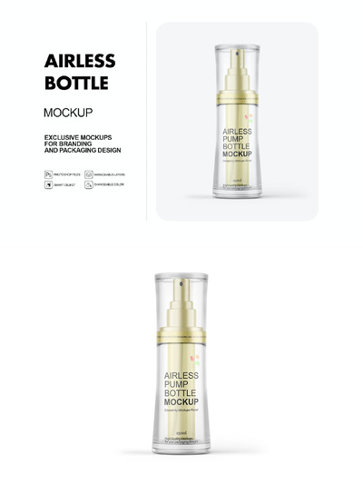 护肤品无气泵瓶样机 (PSD)