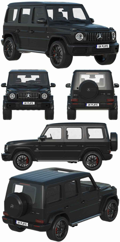 2020奔驰Mercedes-Benz AMG G63 SUV汽车3D模型（OBJ,FBX）