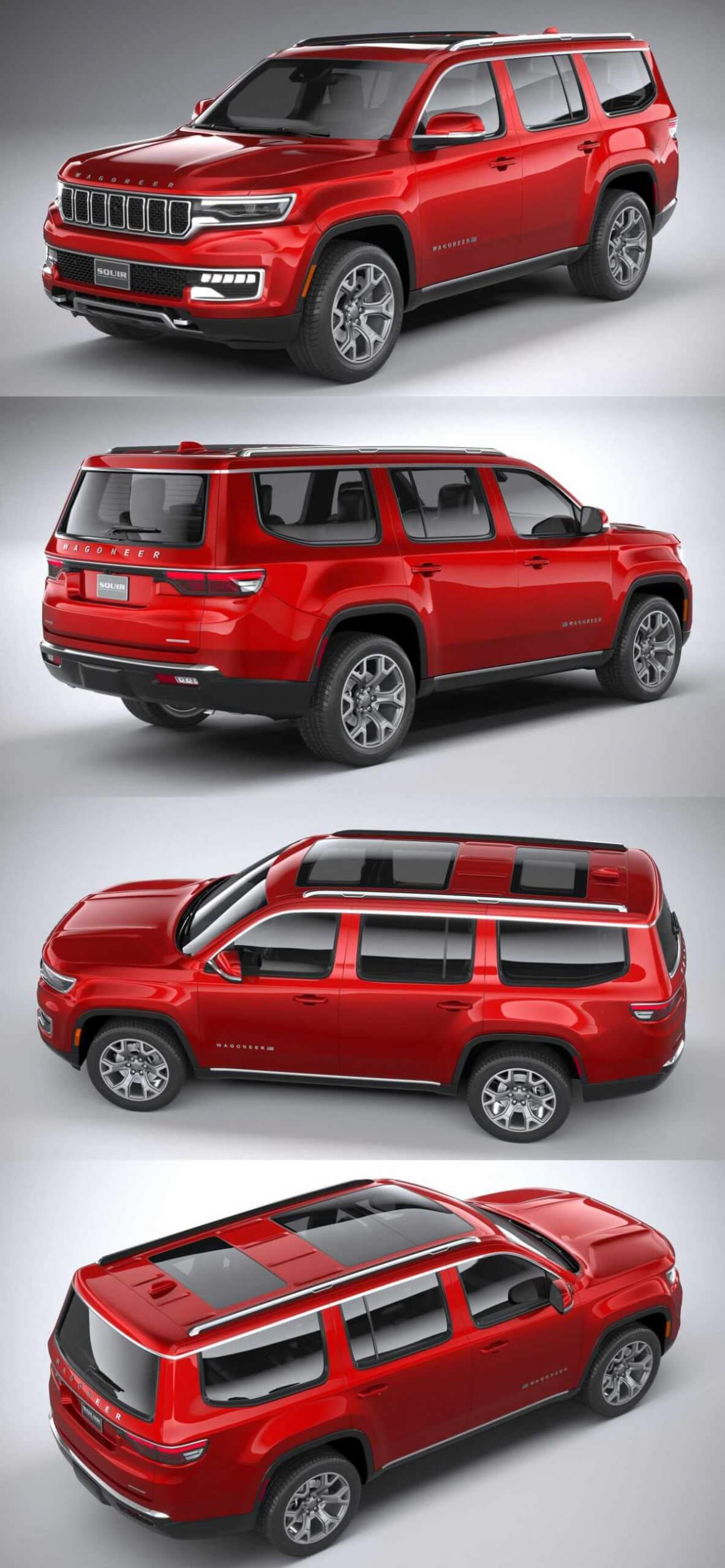 2022 Jeep Wagoneer SUV汽车3D模型（OBJ,FBX,MAX）