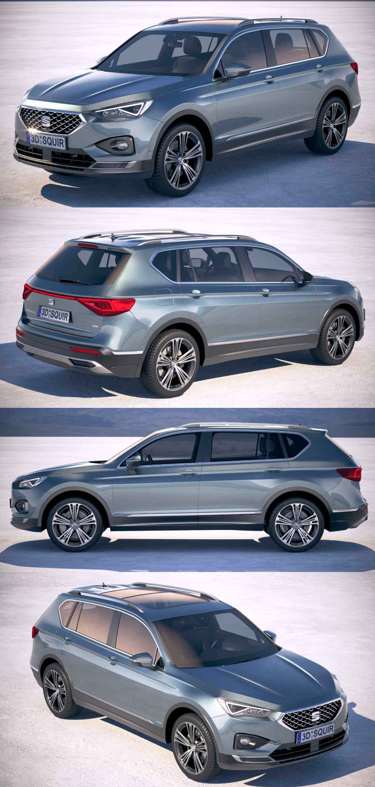 2019西亚特Seat Tarraco中型SUV汽车3D模型（OBJ,FBX,MAX）