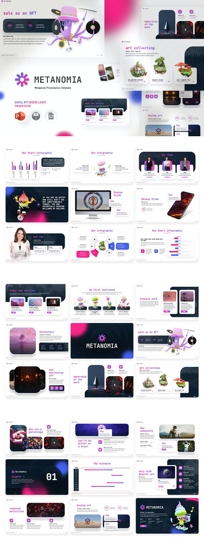 NFT - 创意介绍PPT模版 (PPTX)