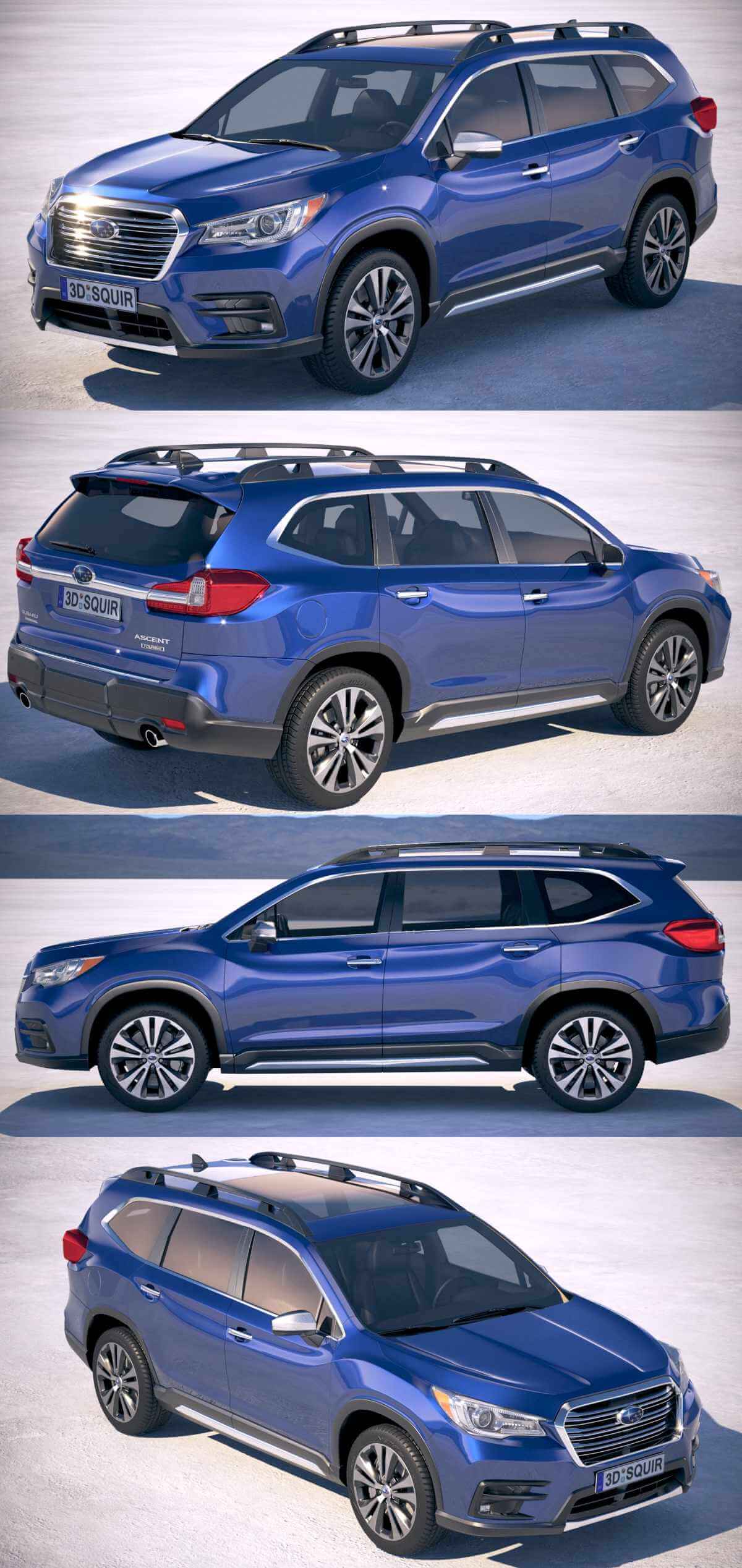 2019斯巴鲁Subaru Ascent SUV汽车3D模型（OBJ,FBX,MAX）