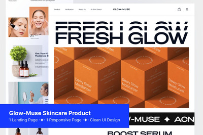 护肤品着陆页网页模版 (FIG)