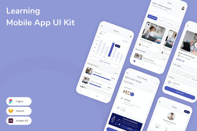 学习移动应用程序App UI Kit (SKETCH,FIG,XD)