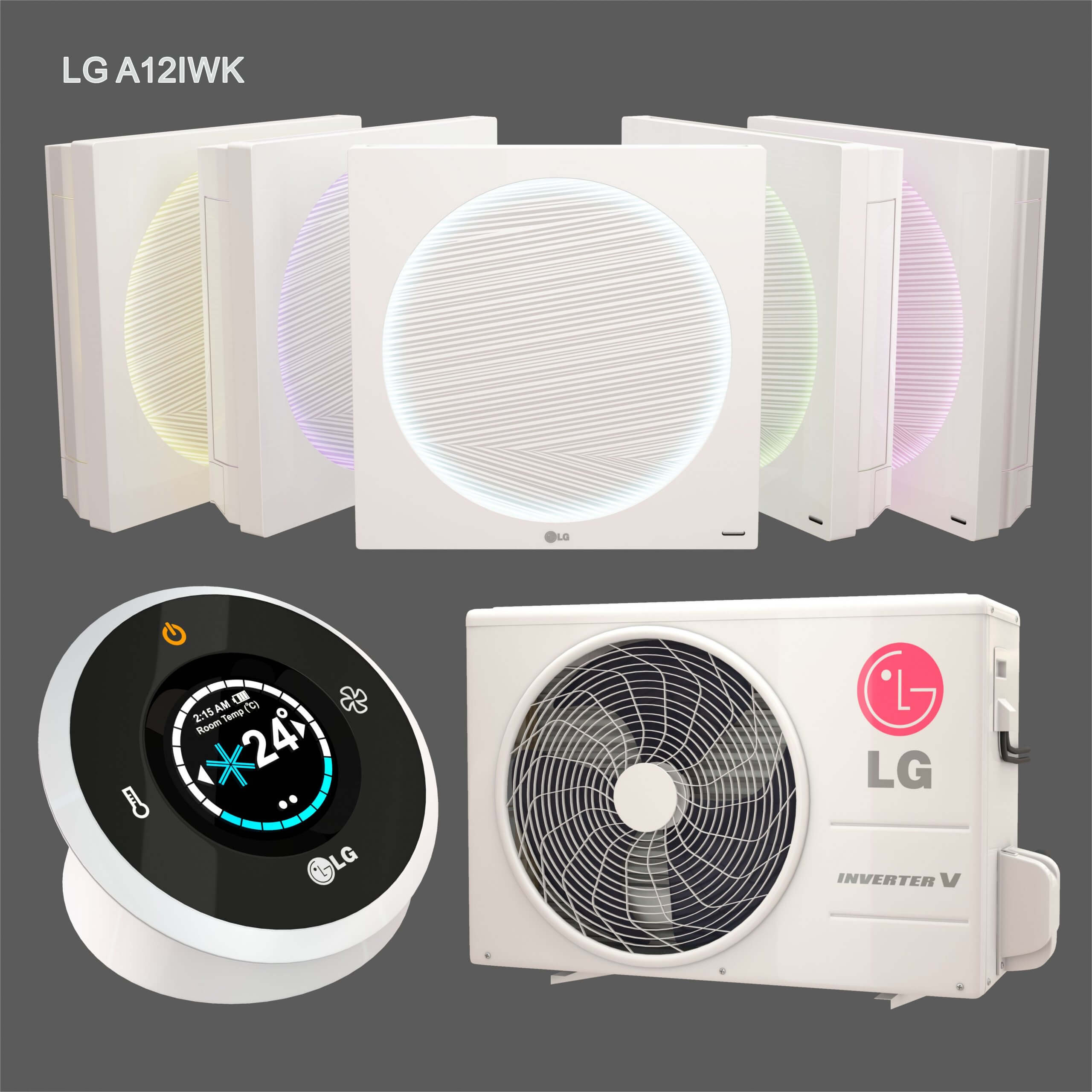 LG Artcool Stylist Inverter V LG A12IWK壁挂空调3D模型（OBJ,FBX,MAX）