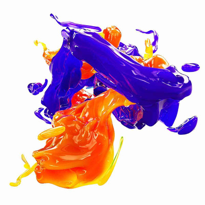 飞溅的彩色液体3D模型（OBJ,MAX）