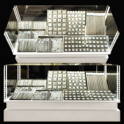 珠宝展示柜low poly 3D模型（FBX,MAX）