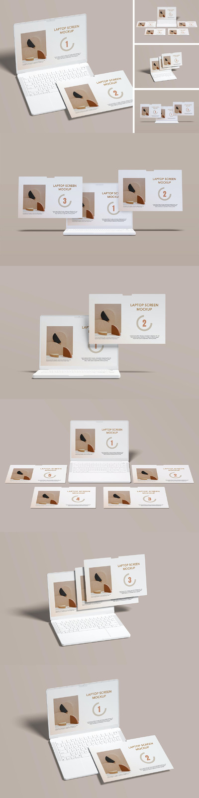 笔记本电脑屏幕样机 (PSD)