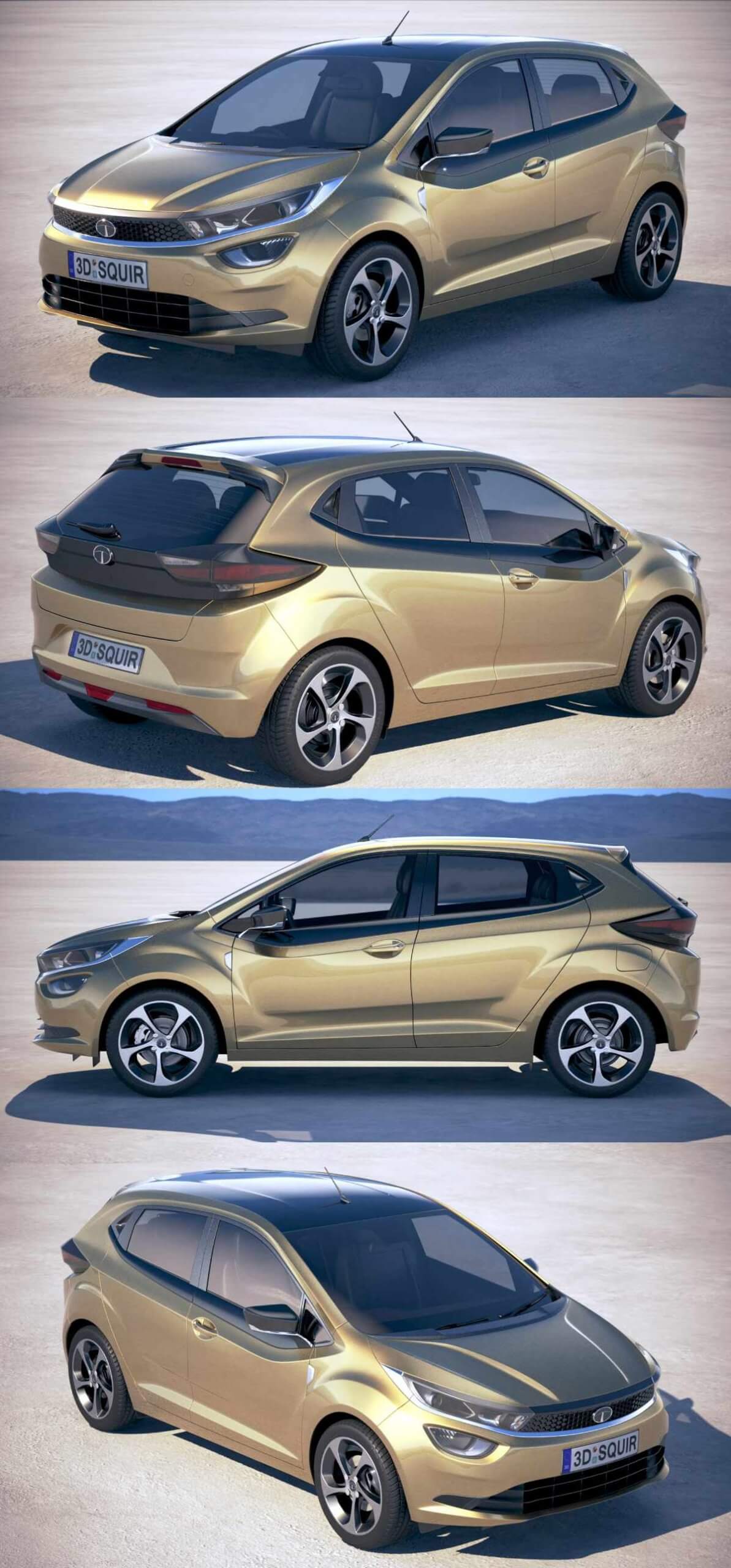 2020塔塔TATA Altroz汽车3D模型（OBJ,FBX,MAX）