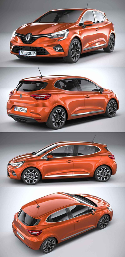 2020雷诺Renault Clio汽车3D模型（OBJ,FBX,MAX）