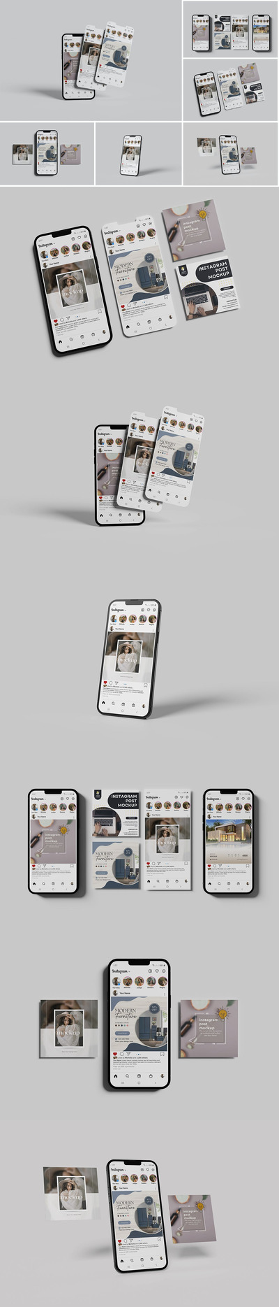 Instagram 帖子样机 (PSD)