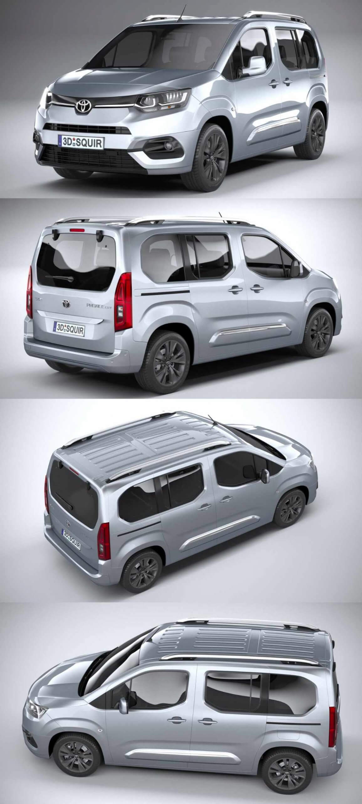 2020丰田Toyota ProAce City汽车3D模型（OBJ,FBX,MAX）