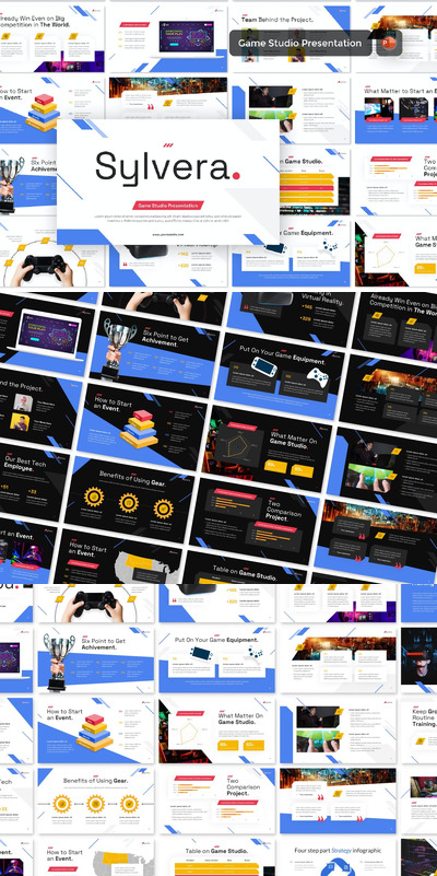 西尔维拉游戏工作室 PPT模版 (PPTX)