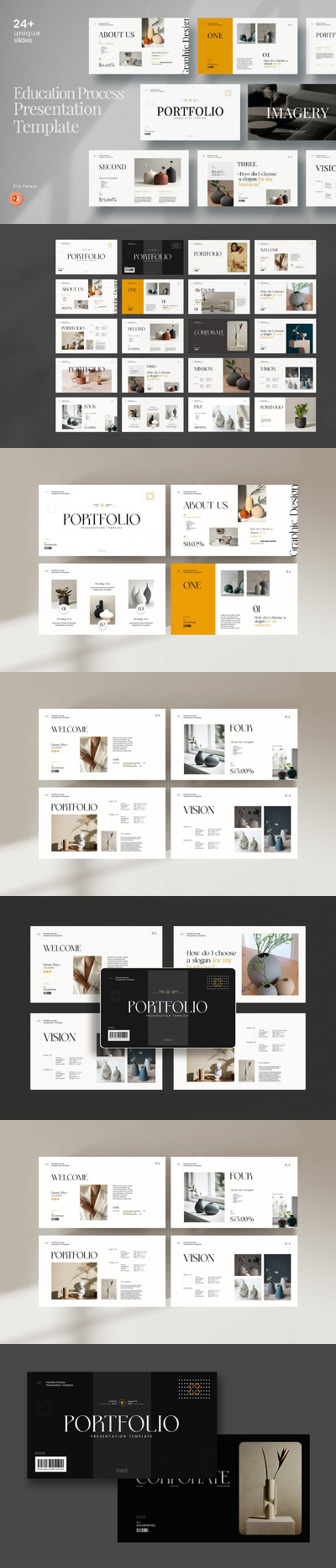 作品集演示PPT模版 (PPTX)