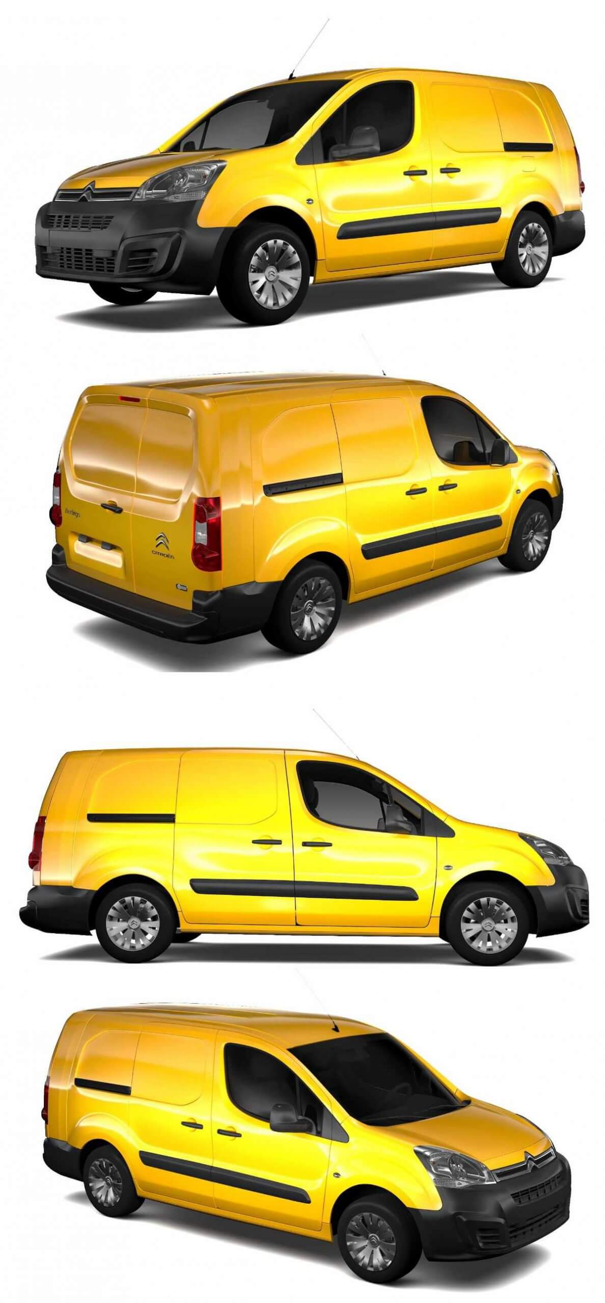 2017雪铁龙Citroen Berlingo Van L2 MPV汽车3D模型（OBJ,FBX,MAX）