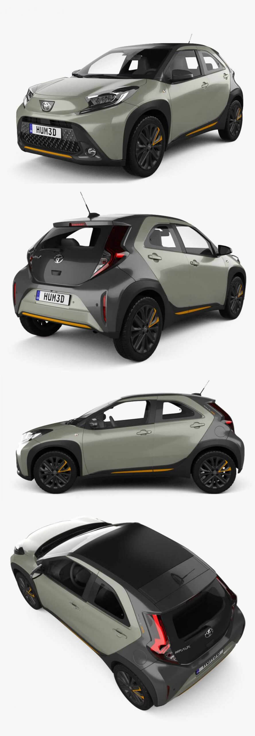 2022丰田Toyota Aygo X Air Limited小型SUV汽车3D模型（OBJ,FBX,MAX）