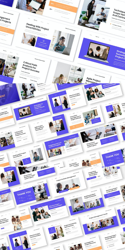 项目管理简报PPT模版 (PPT,PPTX)