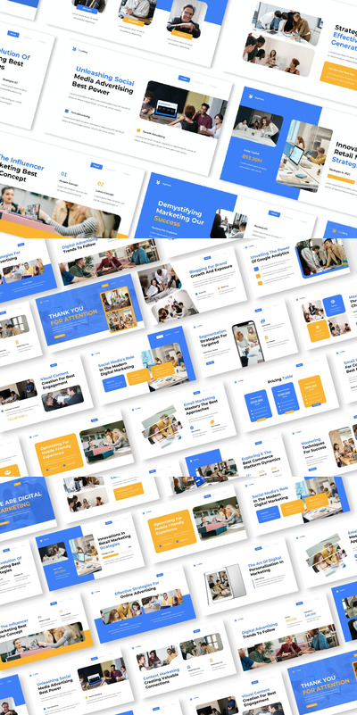 数字营销简报PPT模版 (PPT,PPTX)
