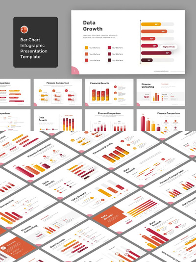 条形图统计 PPT模版 (PPTX)