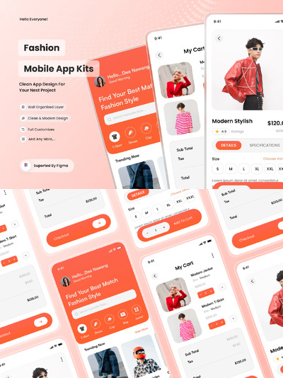 电商时尚应用App UI Kit (FIG)