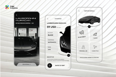 汽车租赁应用App UI Kit (FIG)