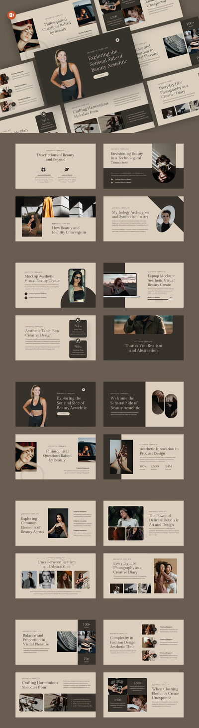 审美美容PPT模版 (PPTX)