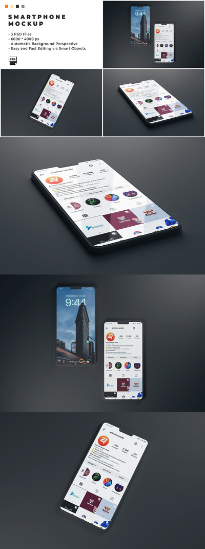 智能手机样机 (PSD,JPG)