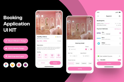 酒店预订手机应用APP UI KIT (FIG,SKETCH,XD)
