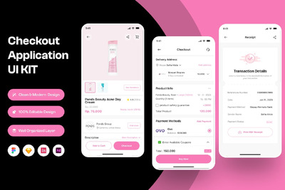 付款结帐移动应用APP UI KIT (FIG,SKETCH,XD)