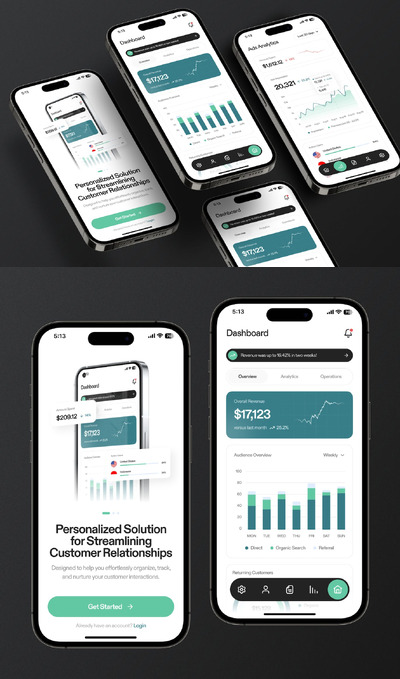 仪表板移动应用APP UI KIT (FIG)