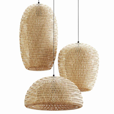 Aliexpress藤编灯罩吊灯3D模型（MAX）