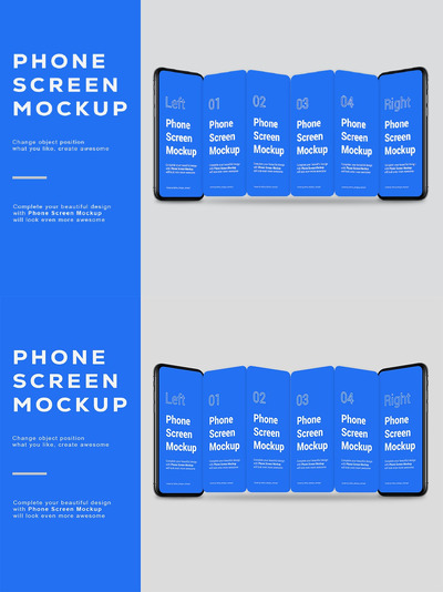 手机屏幕样机 (PSD,JPG)