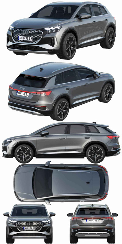 2021奥迪Audi Q4 e-tron 电动SUV汽车3D模型（OBJ,FBX,MAX）