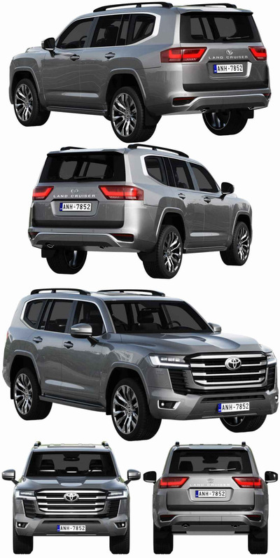 丰田Toyota Land Cruiser 300越野车3D模型（OBJ,FBX,MAX）