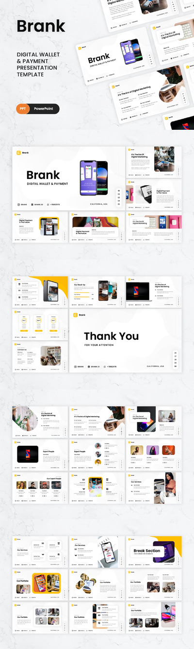 数字钱包和支付 PPT模版 (PPTX)