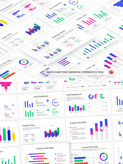 条形图信息图表PPT模版 (PPTX)