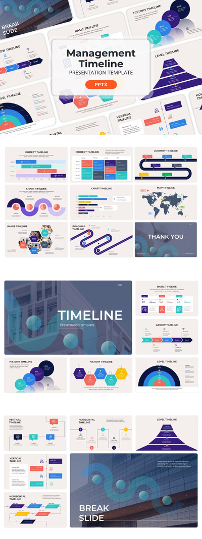 管理时间表 PPT模版 (PPTX)