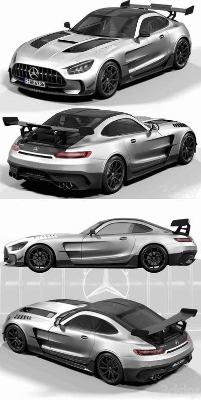 奔驰Mercedes Benz AMG GT跑车3D模型（OBJ,FBX,MAX）