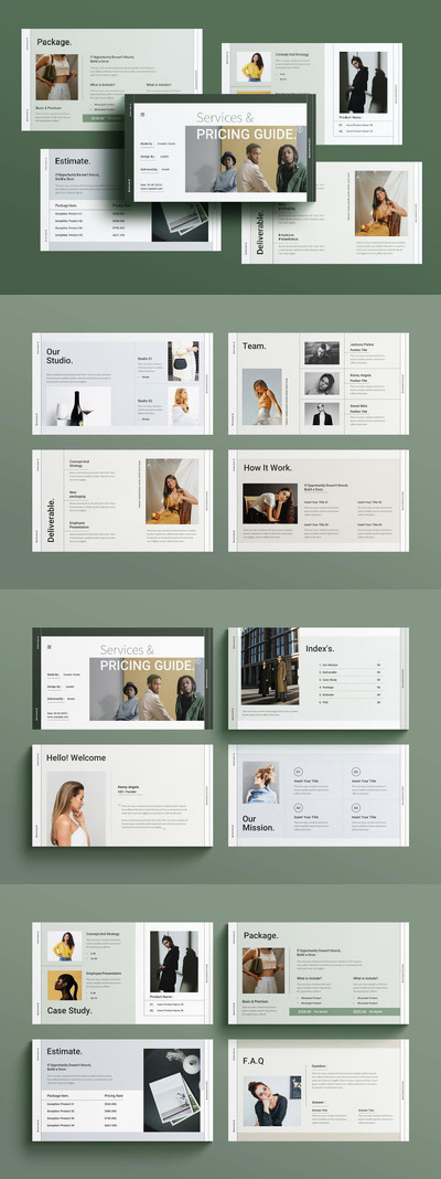 服务和定价指南 PPT模版 (PPTX)