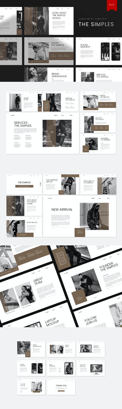 极简主义PowerPoint模板PPT模版 (PPT,PPTX)