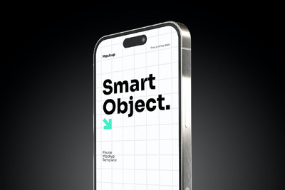 半 Iphone 样机模板 (PSD)